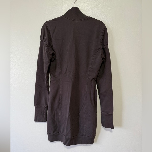 Prairie Underground Long Sleeve Zip Up Jacket Dress Dark Gray Cotton Size‎ L - Picture 2 of 7